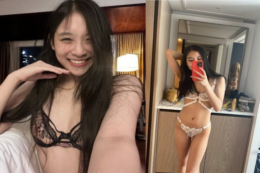 Minh Anh nở nụ cười hạnh phúc lúc lên đỉnh